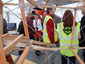 Sopwith Camel visited by Mayoress