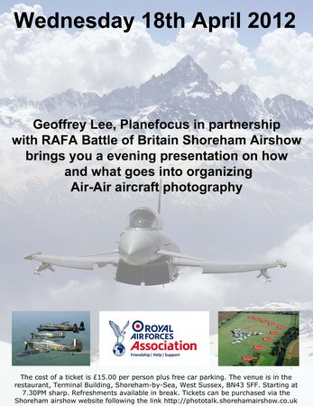 RAFA air to air photography presentation poster