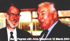 Barry Pegram and John Glasscock at 12 Mar03 meeting