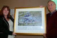 Presentation of painting to Angela Garrett by David Hassard