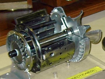 A cut-away engine